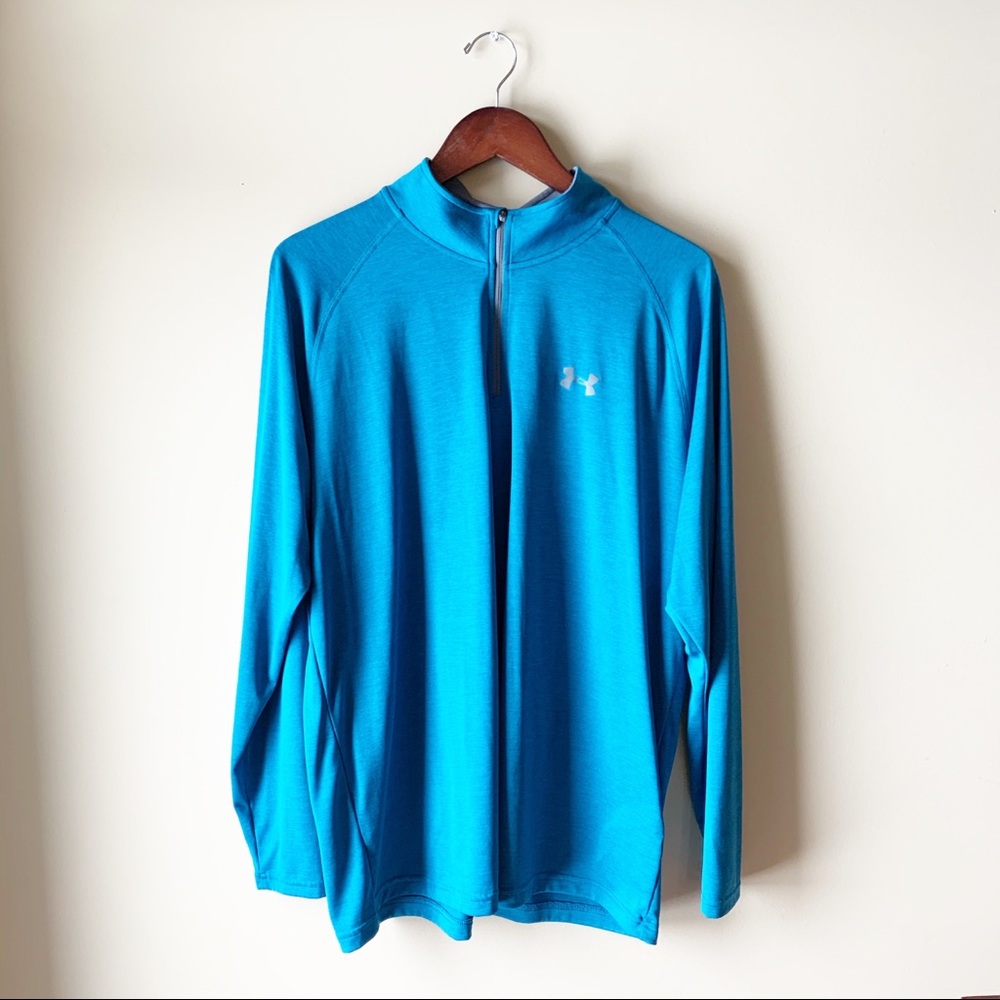 Blue Under Armour 3/4 Zip Athletic Jacket